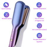 0.6" Triple Barrel Hair Waver – Ceramic Beach Waves Curling Iron with 5 Heat Settings