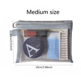 3-Size Nylon Mesh Makeup Bags – Waterproof Toiletry & Brush Organizer Pouches for Women