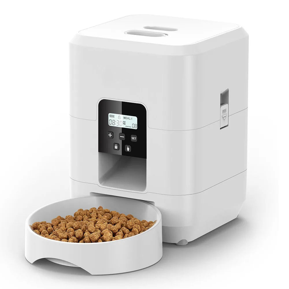 "Smart Automatic Pet Feeder – Timed Cat & Dog Food Dispenser with Slow Feed Bowl"