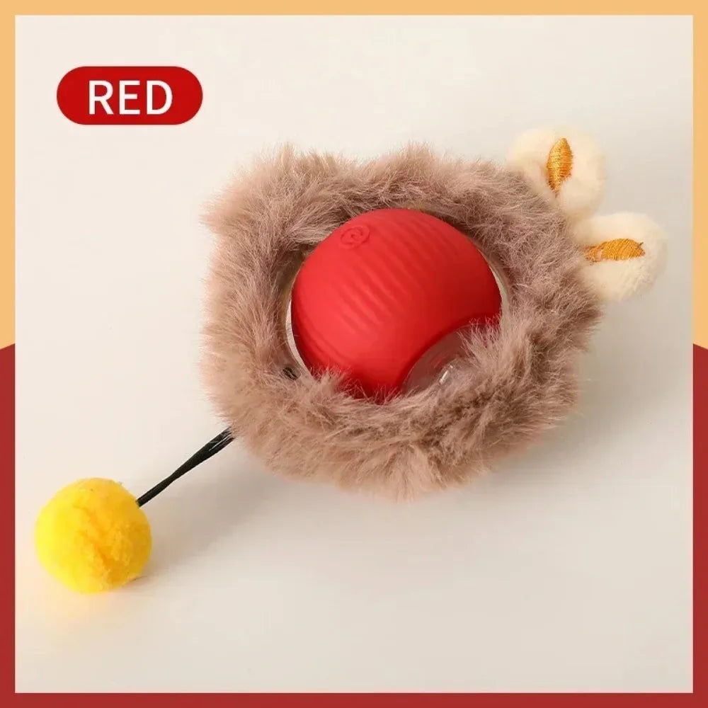 Rechargeable Cat Interactive Ball – Automatic Rolling Toy with Tail, Intelligent Mouse Simulation for Cats