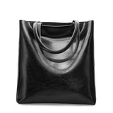 Women’s Genuine Cow Leather Tote – Large Vintage Handbag for Office & Daily Use