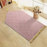 Thickened Printed Prayer Mat Plush with Tassel Flannel Prayer Mat