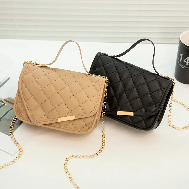 Women’s Luxury Messenger Bag – Embroidered Crossbody Handbag with Chain Strap