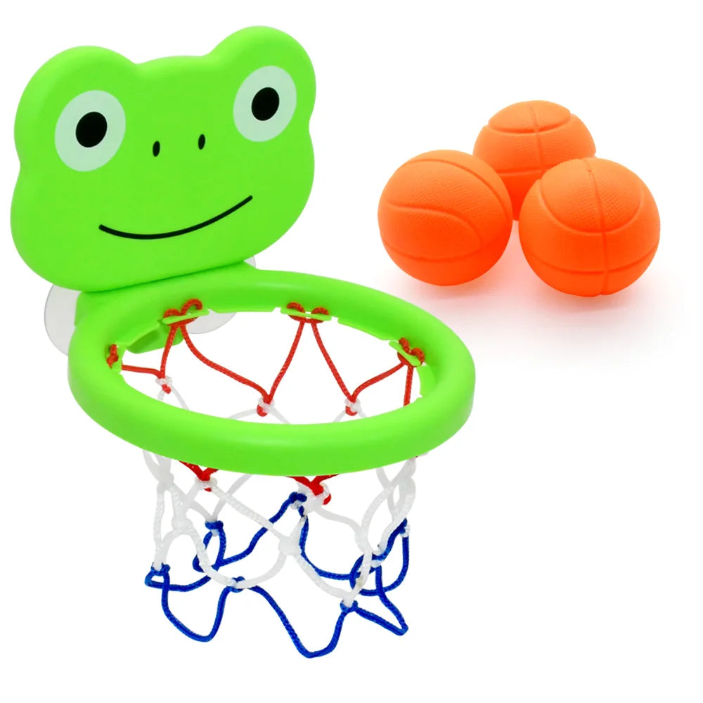 Baby Bath Basketball Toy – Toddler Bathtub Hoop with 3 Balls & Cute Whale Design