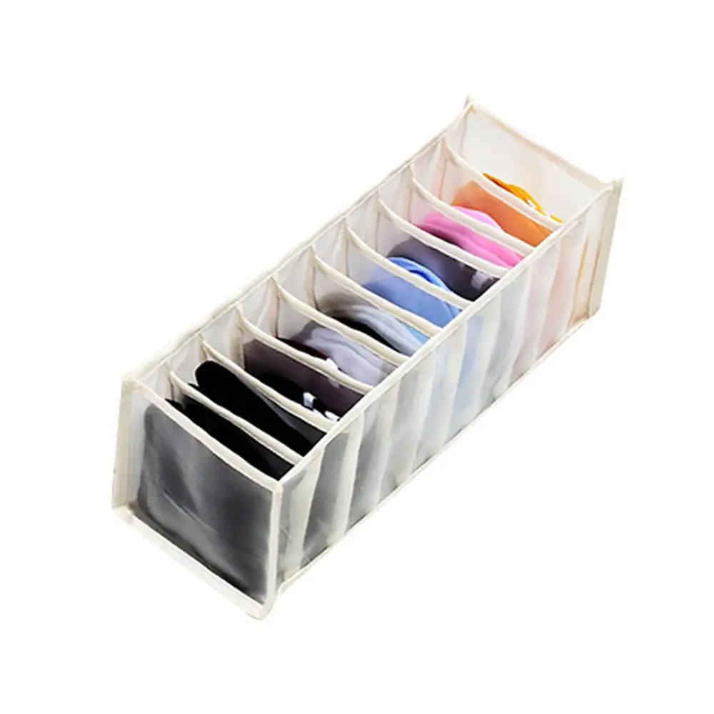 7-Grid Closet Organizer Box – Drawer Storage for Jeans, Socks & Pants