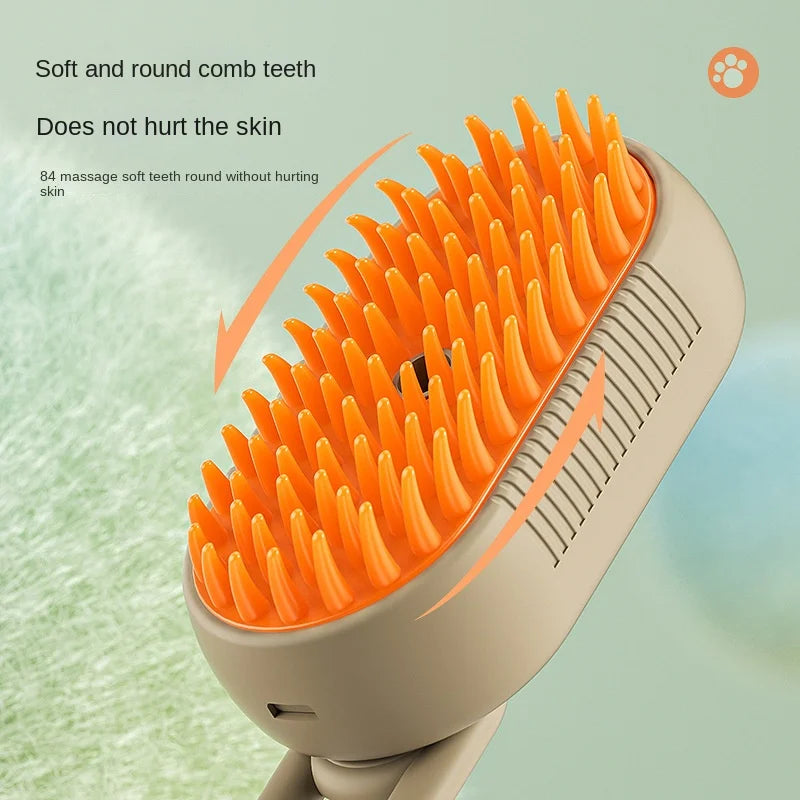 “3-in-1 Cat & Dog Steam Brush – Electric Spray Pet Grooming Comb for Hair Removal & Massage”