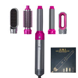 5-in-1 Hair Dryer & Hot Comb Set – Professional Curler, Straightener & Styling Tool
