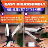 Cutting Board Scissors – Smart Kitchen Food Cutter Knife with Built-in Chopping Board