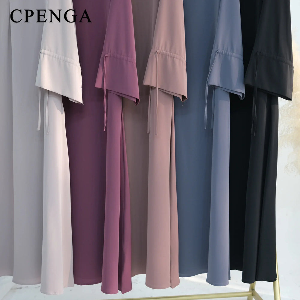 Muslim Women’s Modest Dress – Elegant Dubai Plain Abaya, Islamic Clothing, Loose Solid Turkey Robe