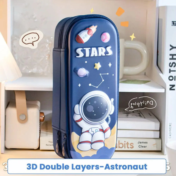 Multifunctional 3D Pencil Case Double Layer Pen Box Waterproof  Pen Bag Gift