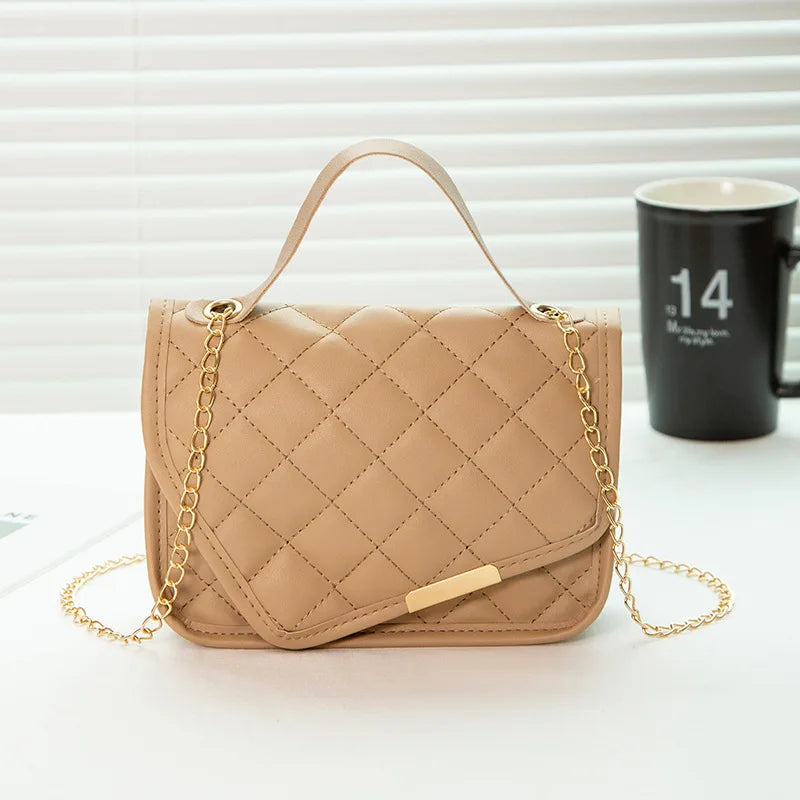 Women’s Luxury Messenger Bag – Embroidered Crossbody Handbag with Chain Strap