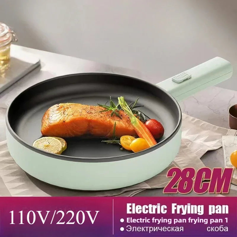 Electric Cooking Pot – Mini Frying Pan & Portable Hotpot, 110V/220V Household Cooker