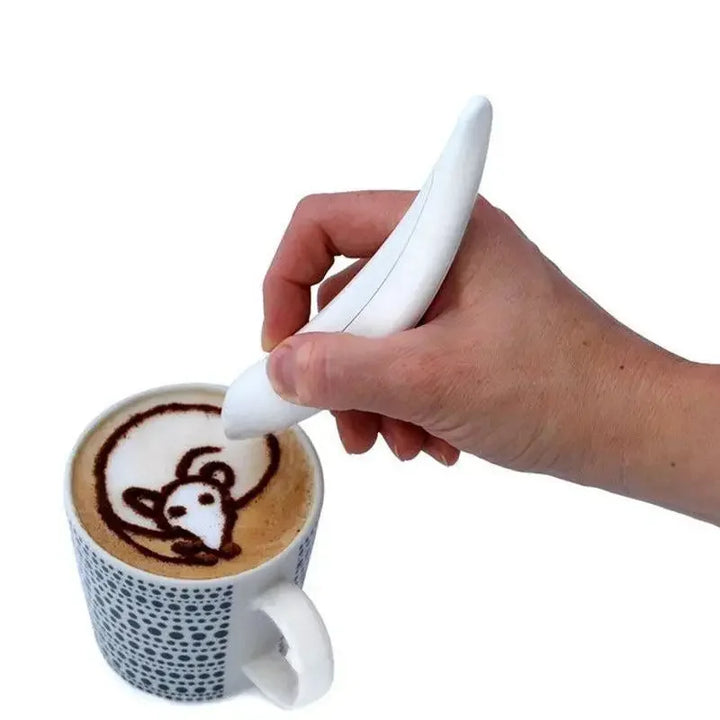 Electric Coffee Art Pen – Spice & Latte Drawing Pen for Cake, Milk Foam, and Barista Decoration
