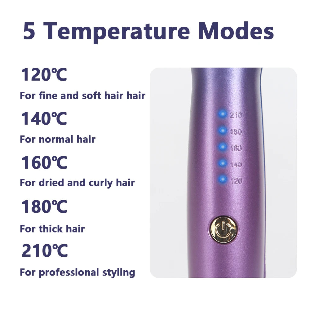 0.6" Triple Barrel Hair Waver – Ceramic Beach Waves Curling Iron with 5 Heat Settings