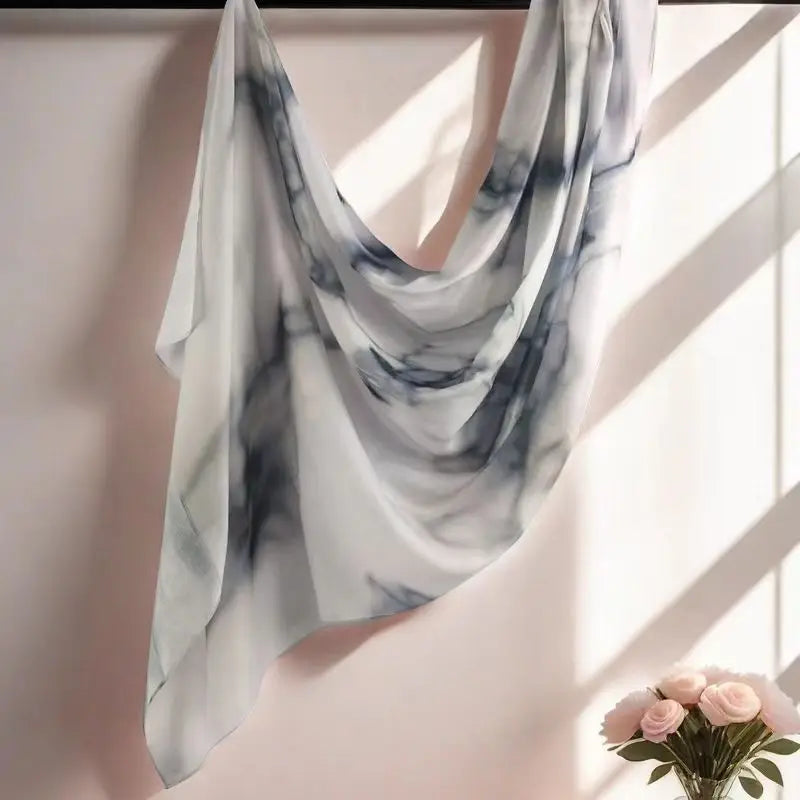 Watercolour Floral Printed Modal Hijab – Lightweight, Breathable, Soft Cotton Rayon Viscose Shawl for Muslim Women