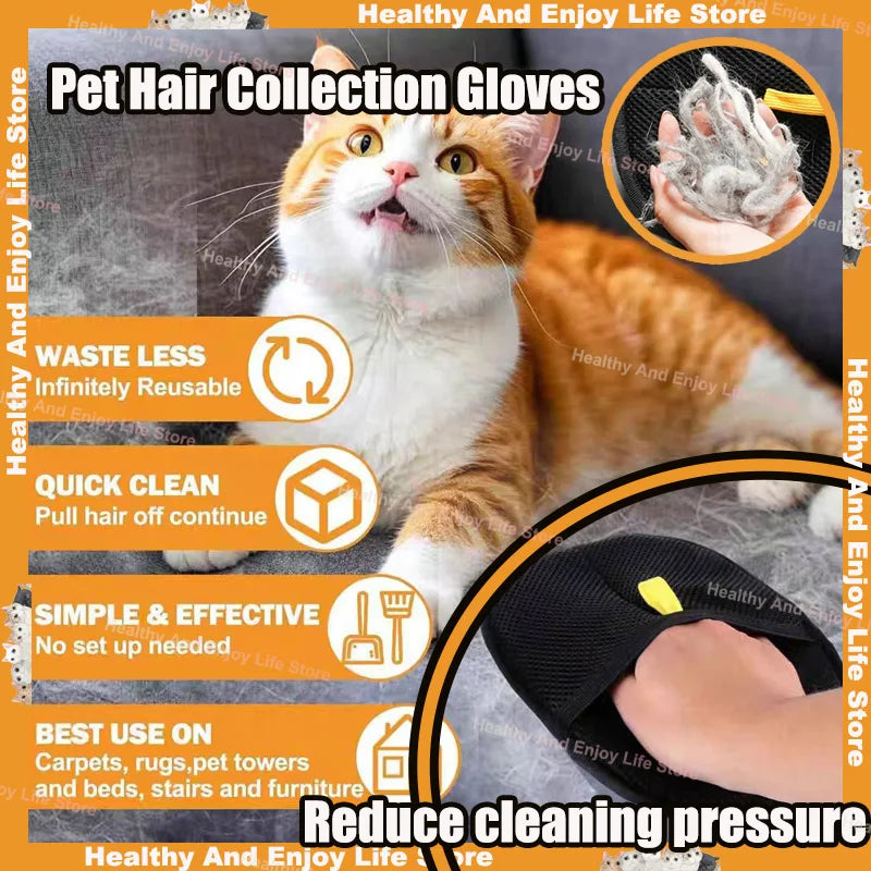 “Pet Hair Cleaning & Grooming Glove – Double-Sided Multi-Functional Tool”