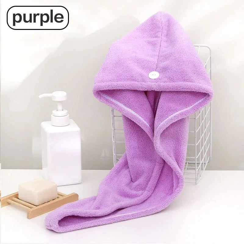 Microfiber Hair Towel Wrap – Super Absorbent Quick-Dry Hair Turban