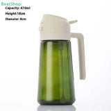2-in-1 Oil Bottle – Dual-Function Olive Oil Sprayer & Pour Dispenser, Light-Blocking Design.