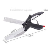 Cutting Board Scissors – Smart Kitchen Food Cutter Knife with Built-in Chopping Board