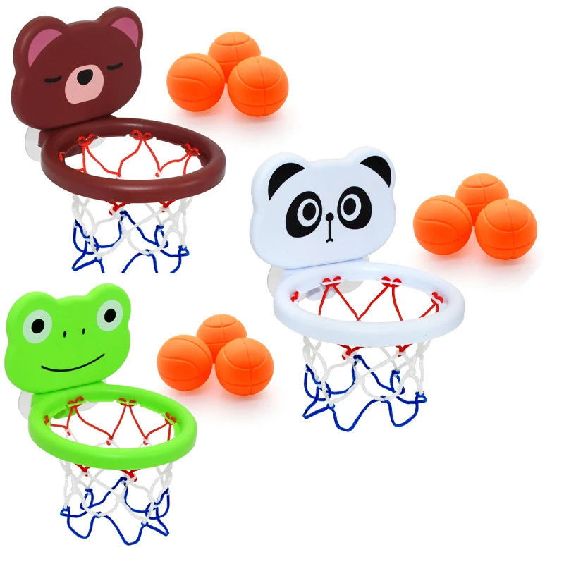 Baby Bath Basketball Toy – Toddler Bathtub Hoop with 3 Balls & Cute Whale Design