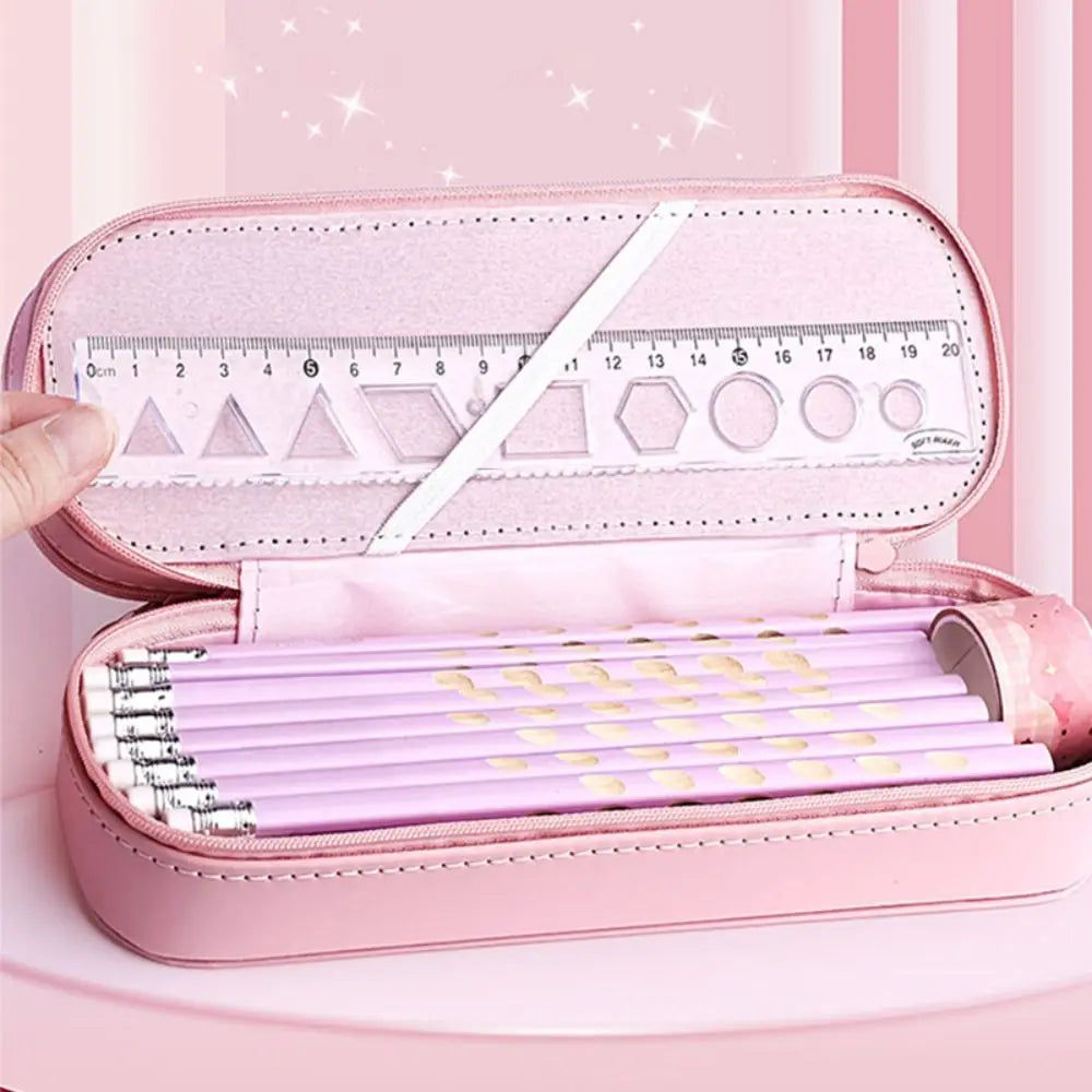 Multifunctional 3D Pencil Case Double Layer Pen Box Waterproof  Pen Bag Gift