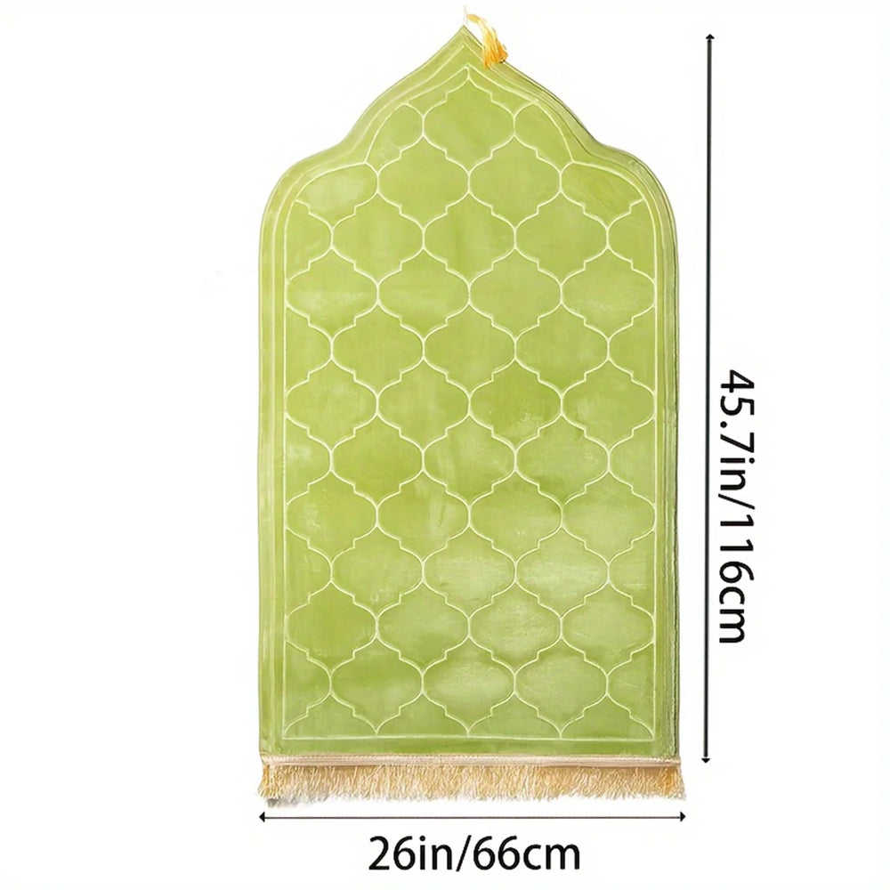 Thickened Printed Prayer Mat Plush with Tassel Flannel Prayer Mat