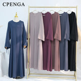 Muslim Women’s Modest Dress – Elegant Dubai Plain Abaya, Islamic Clothing, Loose Solid Turkey Robe