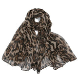 Leopard Print Scarf – Soft, Lightweight Women’s Shawl, Suitable Muslim Hijab Wrap for Daily Commuting & Outdoor Wear
