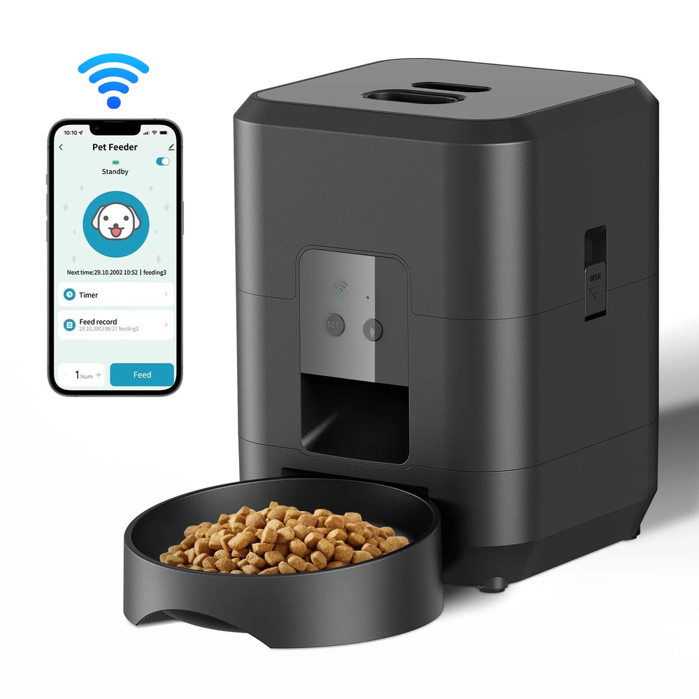 "Smart Automatic Pet Feeder – Timed Cat & Dog Food Dispenser with Slow Feed Bowl"