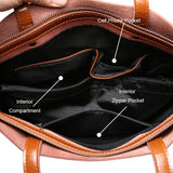 Women’s Genuine Cow Leather Tote – Large Vintage Handbag for Office & Daily Use