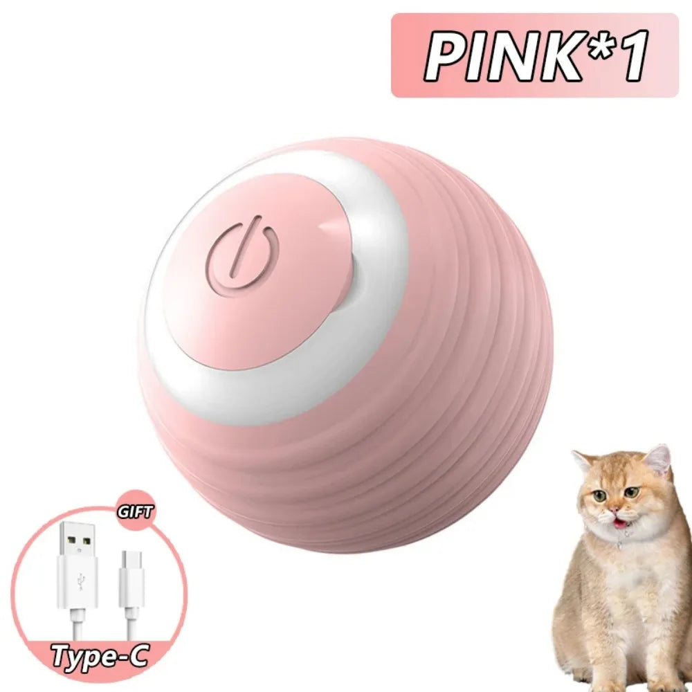 Rechargeable Cat Interactive Ball – Automatic Rolling Toy with Tail, Intelligent Mouse Simulation for Cats
