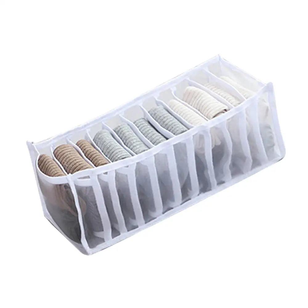 7-Grid Closet Organizer Box – Drawer Storage for Jeans, Socks & Pants