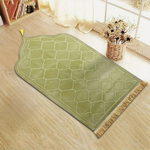 Thickened Printed Prayer Mat Plush with Tassel Flannel Prayer Mat