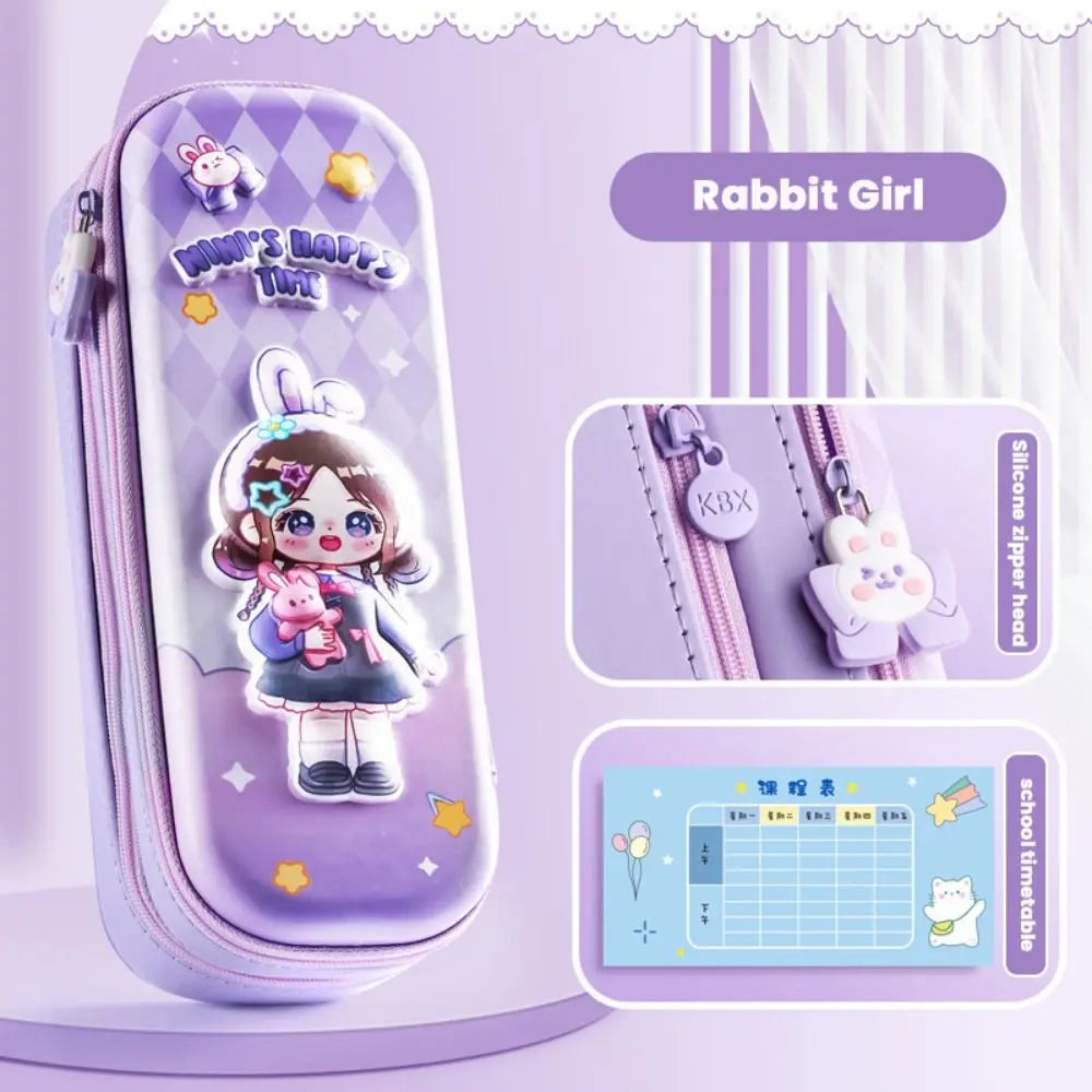 Multifunctional 3D Pencil Case Double Layer Pen Box Waterproof  Pen Bag Gift