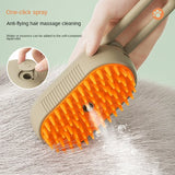 “3-in-1 Cat & Dog Steam Brush – Electric Spray Pet Grooming Comb for Hair Removal & Massage”