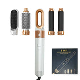 5-in-1 Hair Dryer & Hot Comb Set – Professional Curler, Straightener & Styling Tool