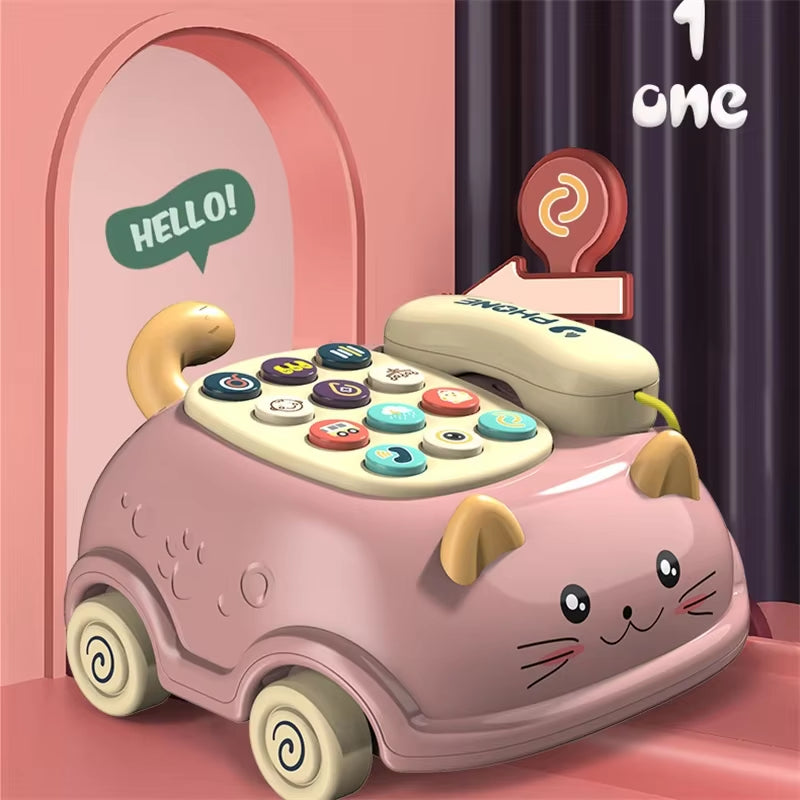 Baby 3-in-1 Musical Phone Toy – Interactive Toddler Learning & Montessori Gift