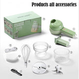 "5-in-1 Portable Electric Vegetable Cutter & Chopper – Multi-Functional Slicer, Shredder & Fruit Cutter"
