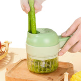"5-in-1 Portable Electric Vegetable Cutter & Chopper – Multi-Functional Slicer, Shredder & Fruit Cutter"