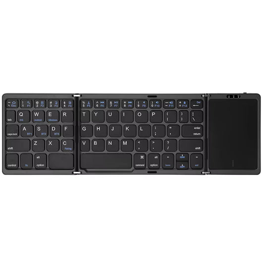 3Folding Keyboard Mini Wireless Keyboard Foldable Dual Bluetooth Keyboard with Touchpad for Windows Android IOS Ipad Phone