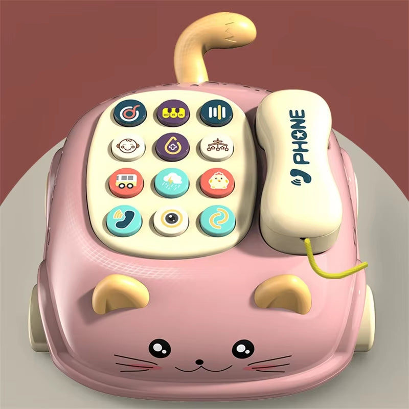 Baby 3-in-1 Musical Phone Toy – Interactive Toddler Learning & Montessori Gift
