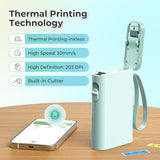 Label Maker Machine with Tape, P21 Bluetooth Label Printer, Wireless Mini Label Makers with Multiple Templates for School Office Home, Green