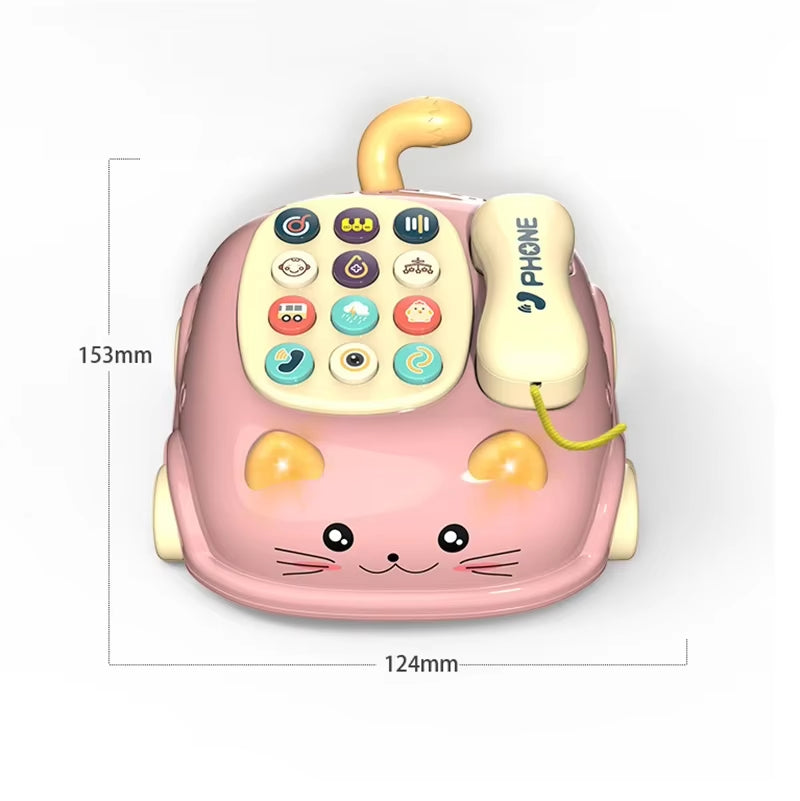 Baby 3-in-1 Musical Phone Toy – Interactive Toddler Learning & Montessori Gift