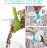 Kitchen Chip Bag Clips with Pouring Spouts - Reusable Plastic Cap Food Clips for Organizing and Storing Food in the Kitchen