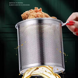 Stainless Steel Deep Fryer Pot with Basket – Small Multifunction Kitchen Frying Pan for Chicken & More