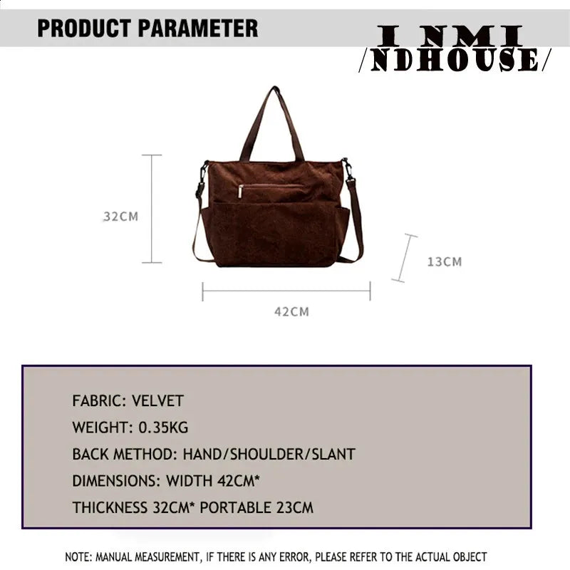 Fallow Fashion Large Capacity Canvas Tote Bags for Work Commuting Carrying Bag College Style Student Outfit Book Shoulder Bag 240821