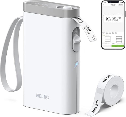 Nelko label maker with tape . bluetooth connectivity